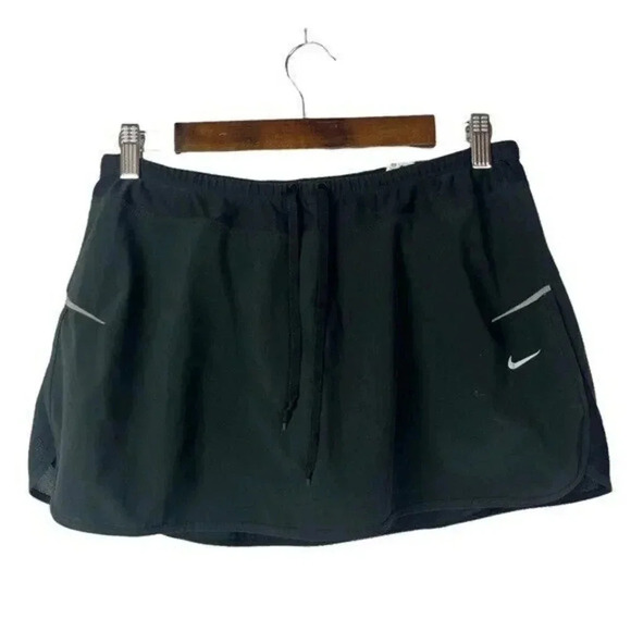 Nike Dri-Fit Black Athletic Running Tennis Golf Skort L - Picture 1 of 4
